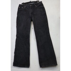 Levi's 517 Boot Cut Jeans‎ 30X30 11 JR S Black Denim Cotton Dark Wash Low Rise